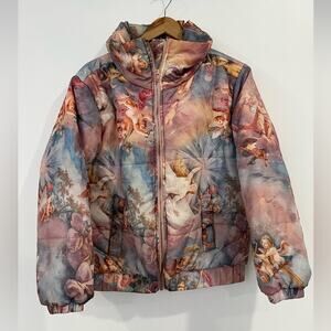 Forever 21 Womens Cherub Angel Puffer Jacket Coat Small